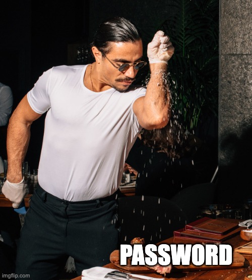 Add salt to password.