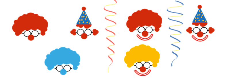 Clownwear examples.