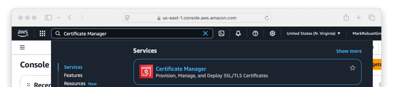 AWS Certificate Manager.