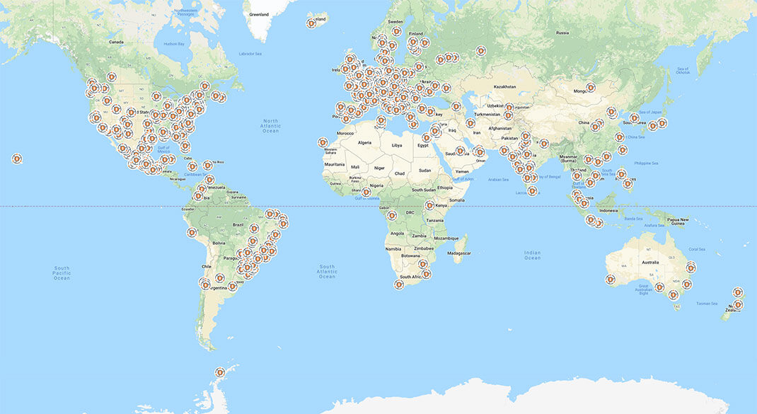 FusionAuth World Map.