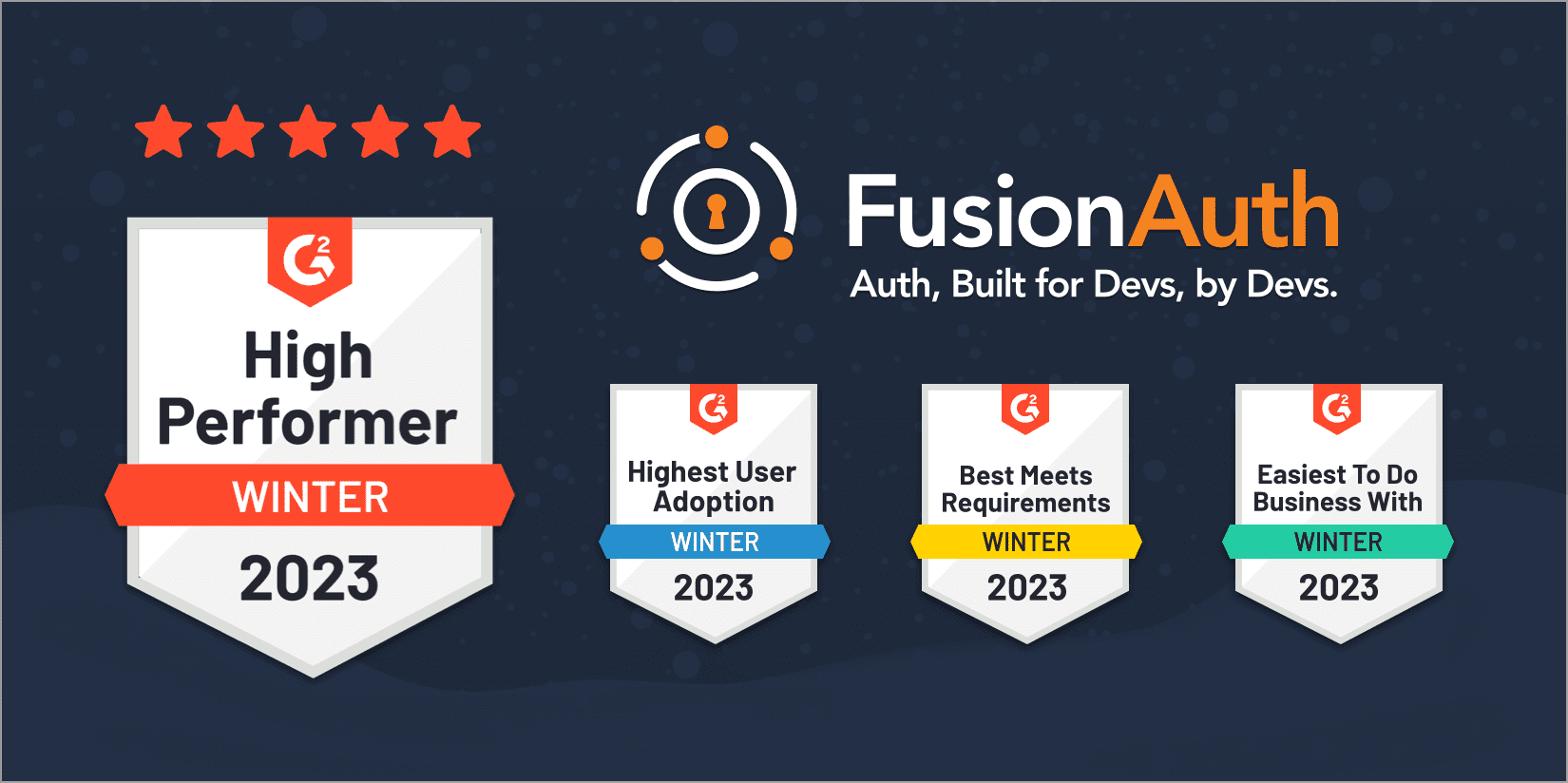 FusionAuth awarded High Performer in 3 Categories in G2’s Winter 2023 Report