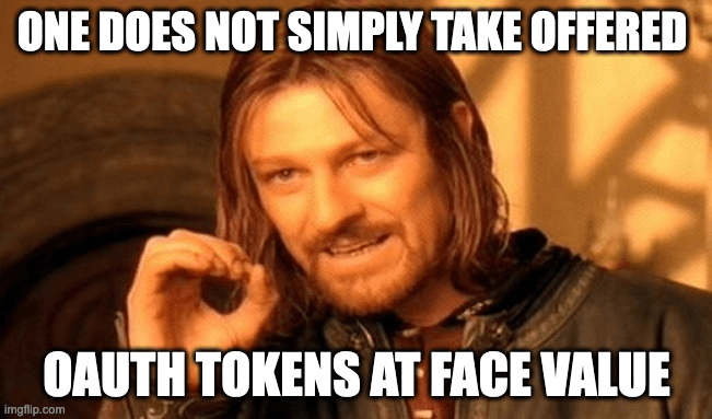 Verify those tokens.