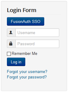 Front end login example..