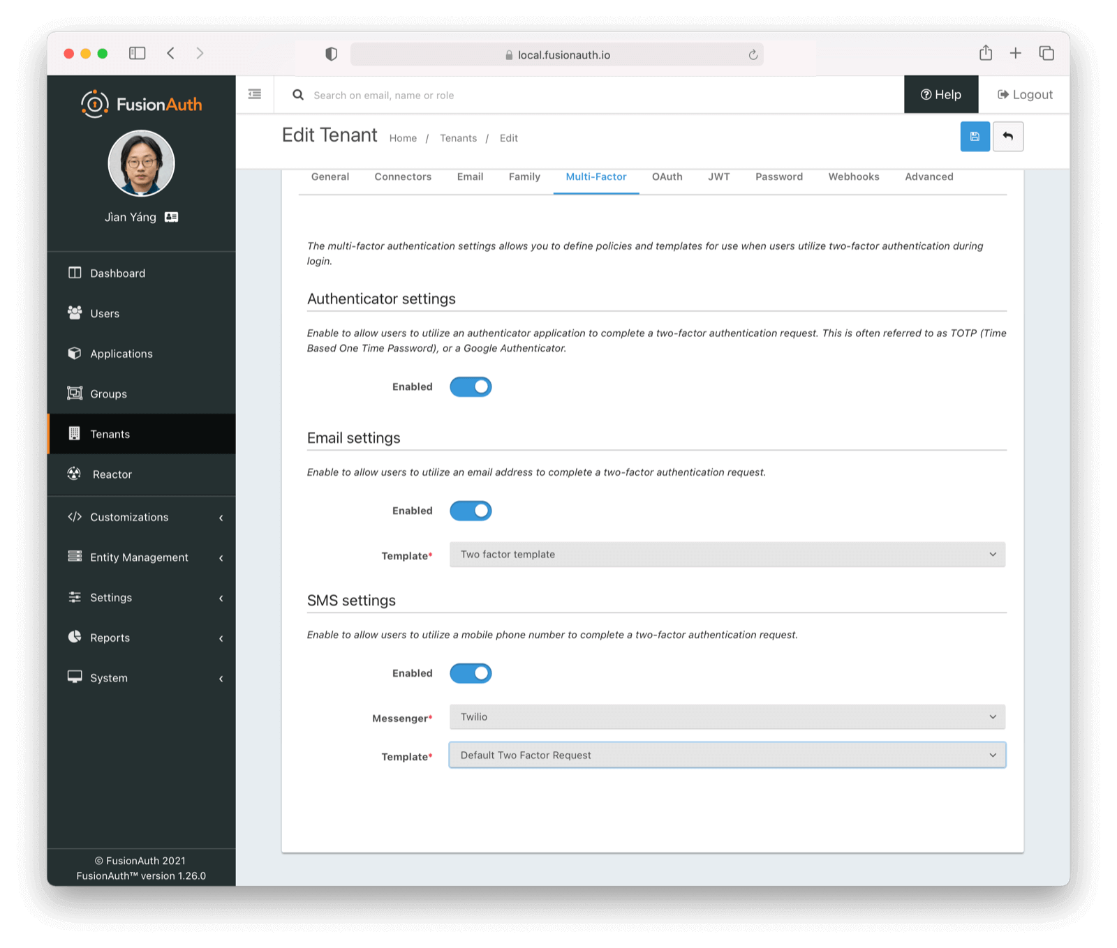 Configuring allowed MFA methods..