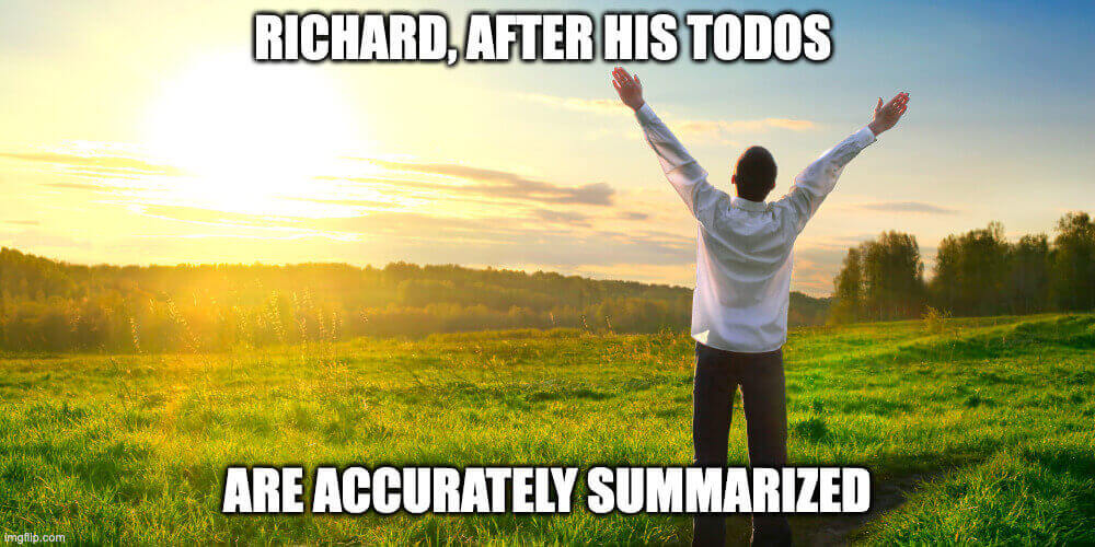 Picture of man holding arms up in joy as sun shines.