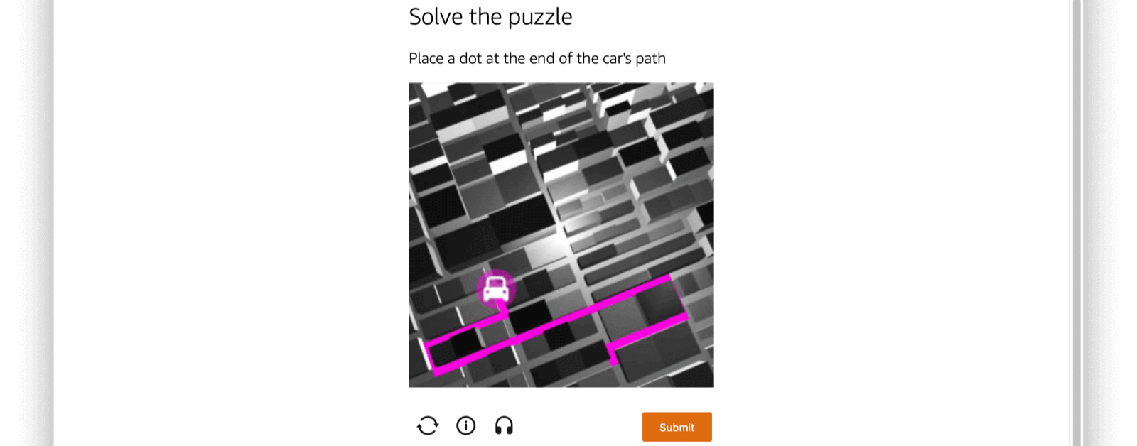 Roadmap CAPTCHA from AWS.