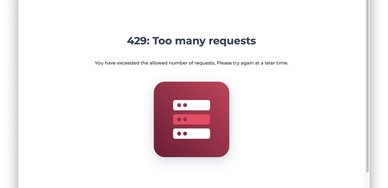Too Many Requests