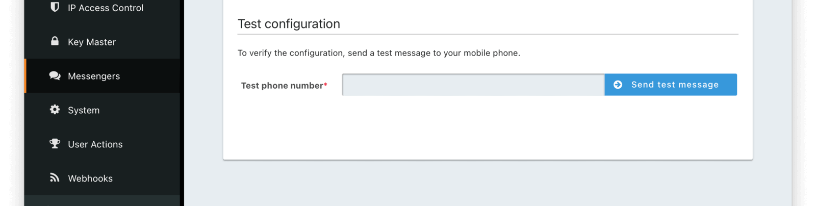 Test Configuration Twilio