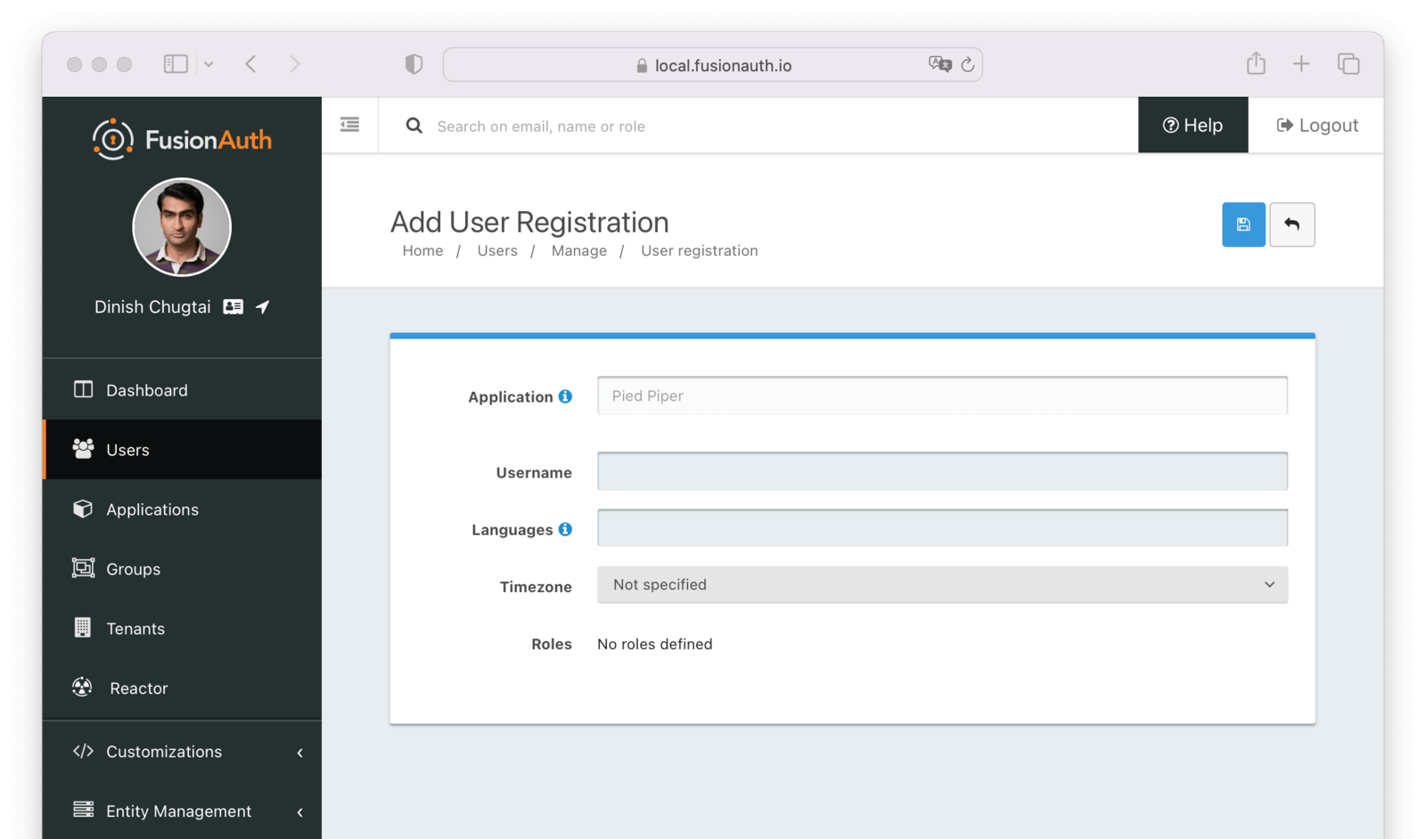 Registration Add Form