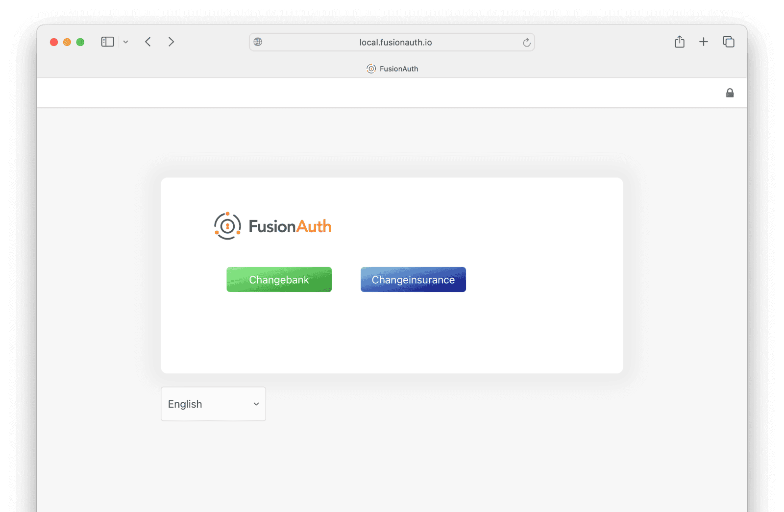 FusionAuth app dashboard