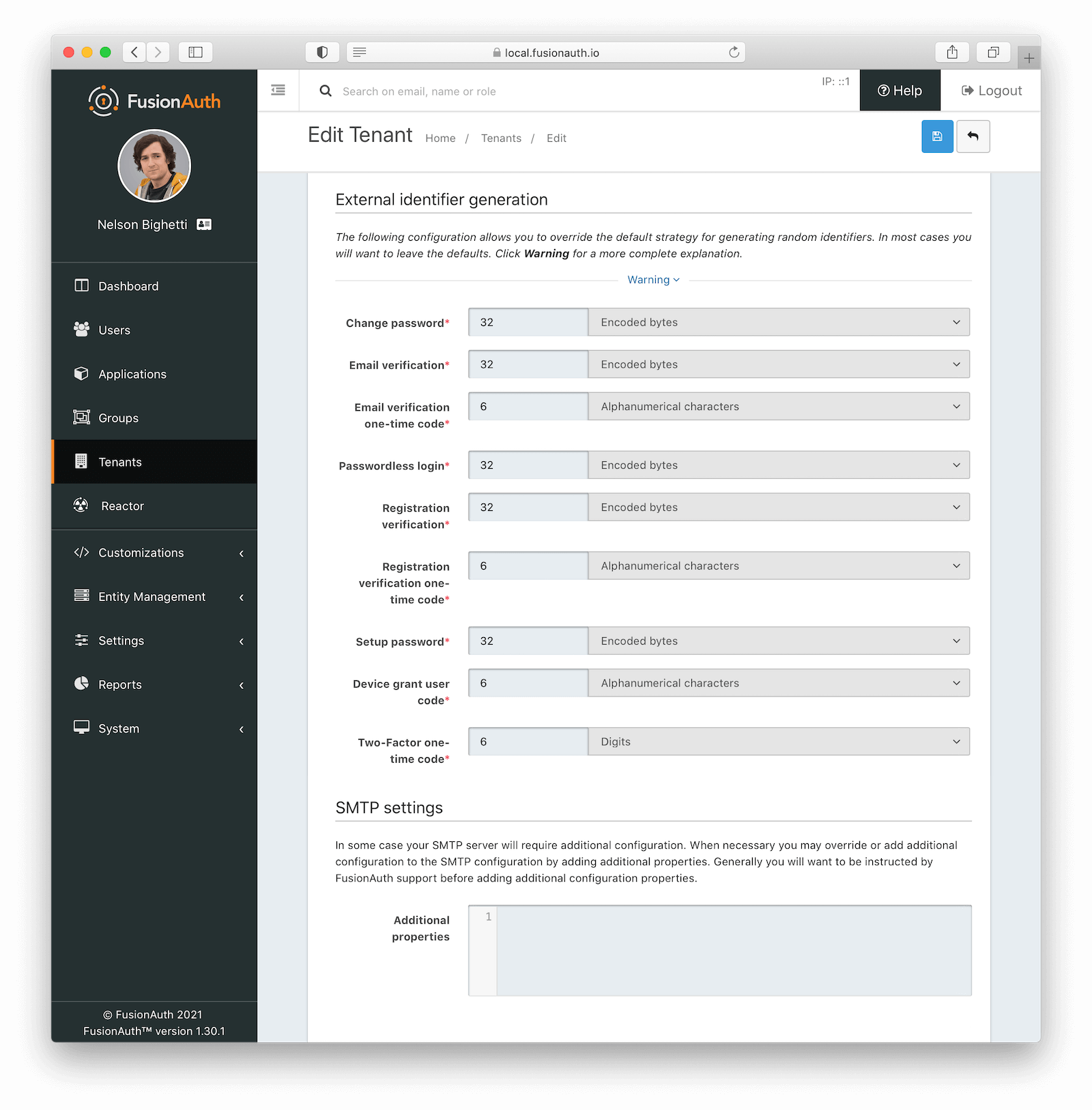 Tenant Configuration - External Identifier Generation