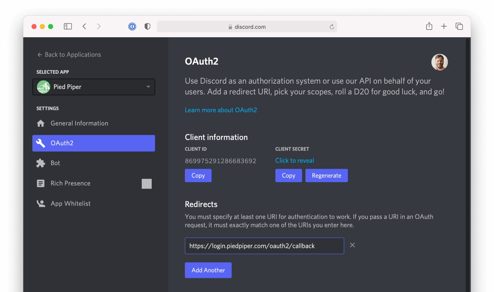 Discord Developer Portal — Documentation — OAuth2