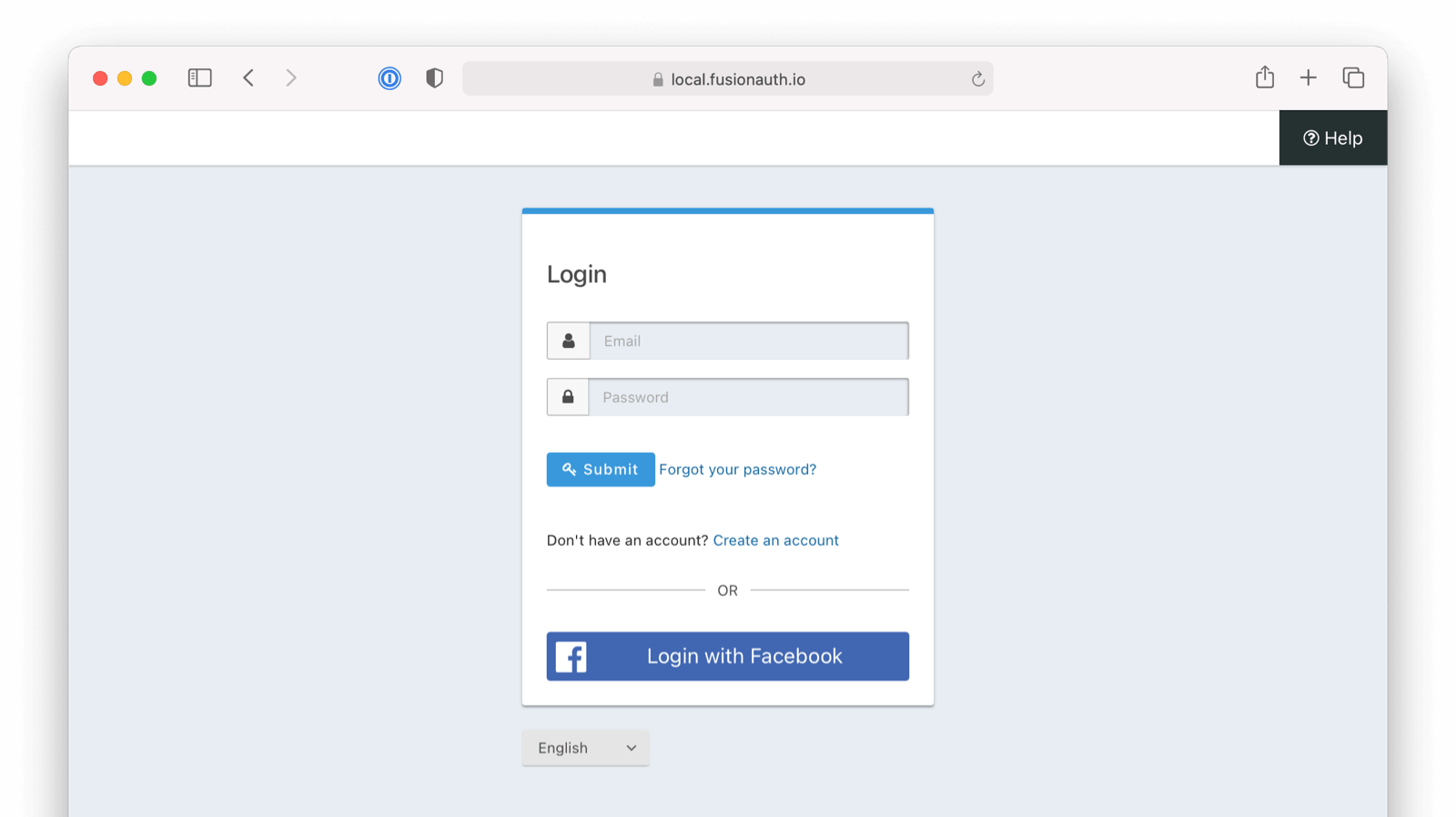 facebook login page 