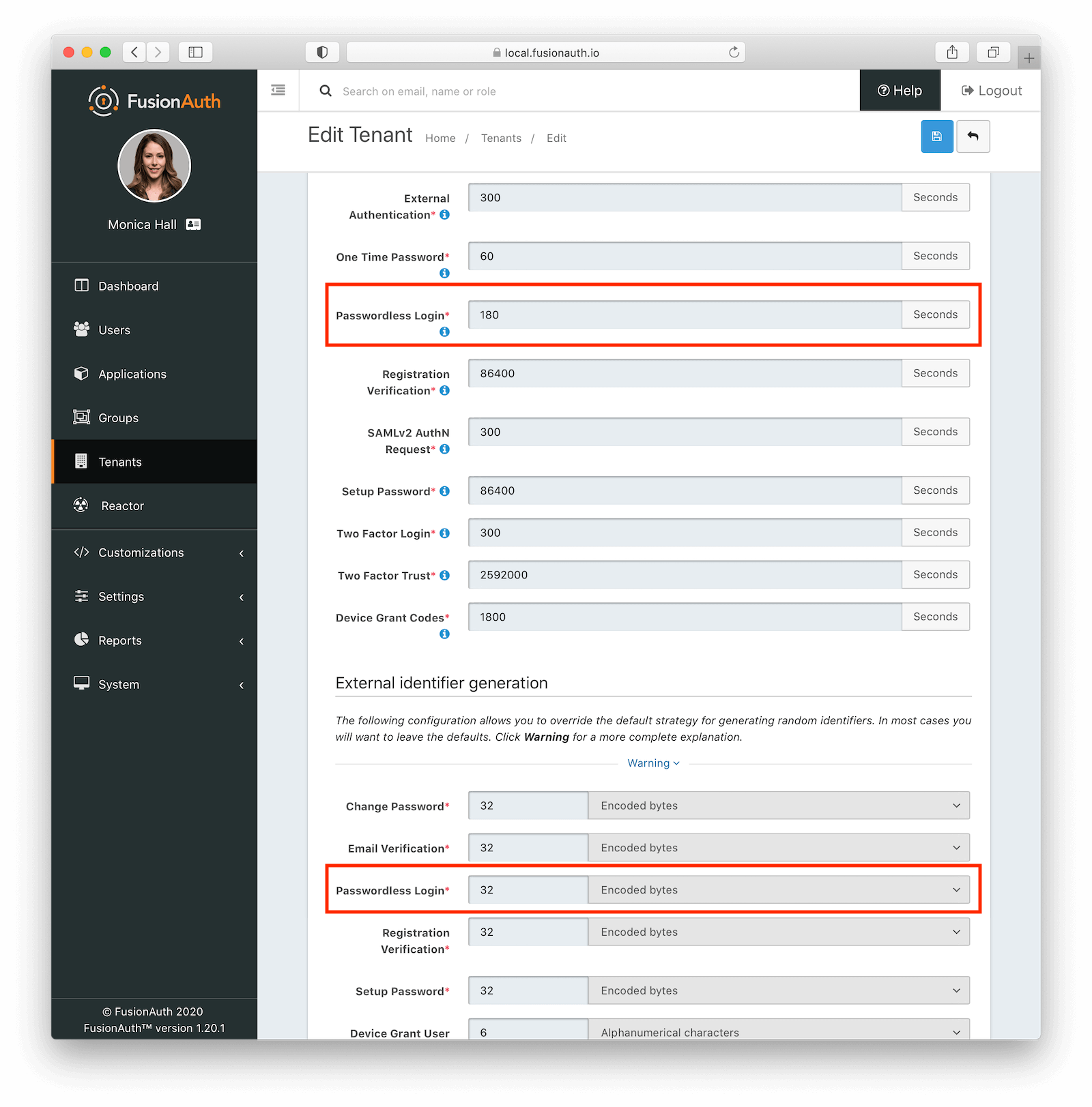The tenant settings to customize code lifetime and generation strategy.
