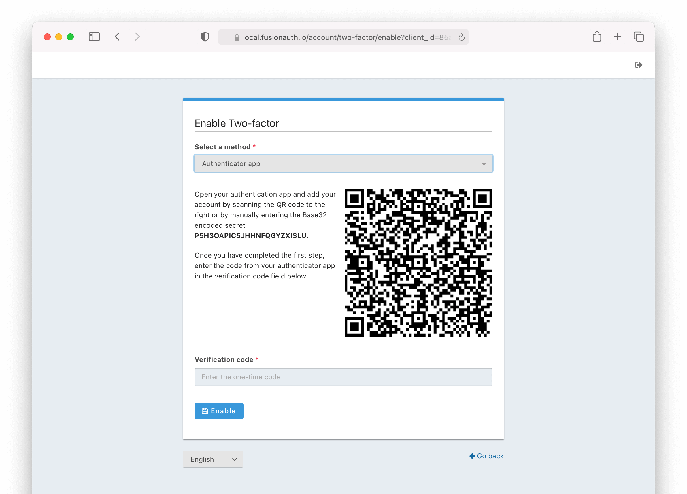 Authenticator Add Account