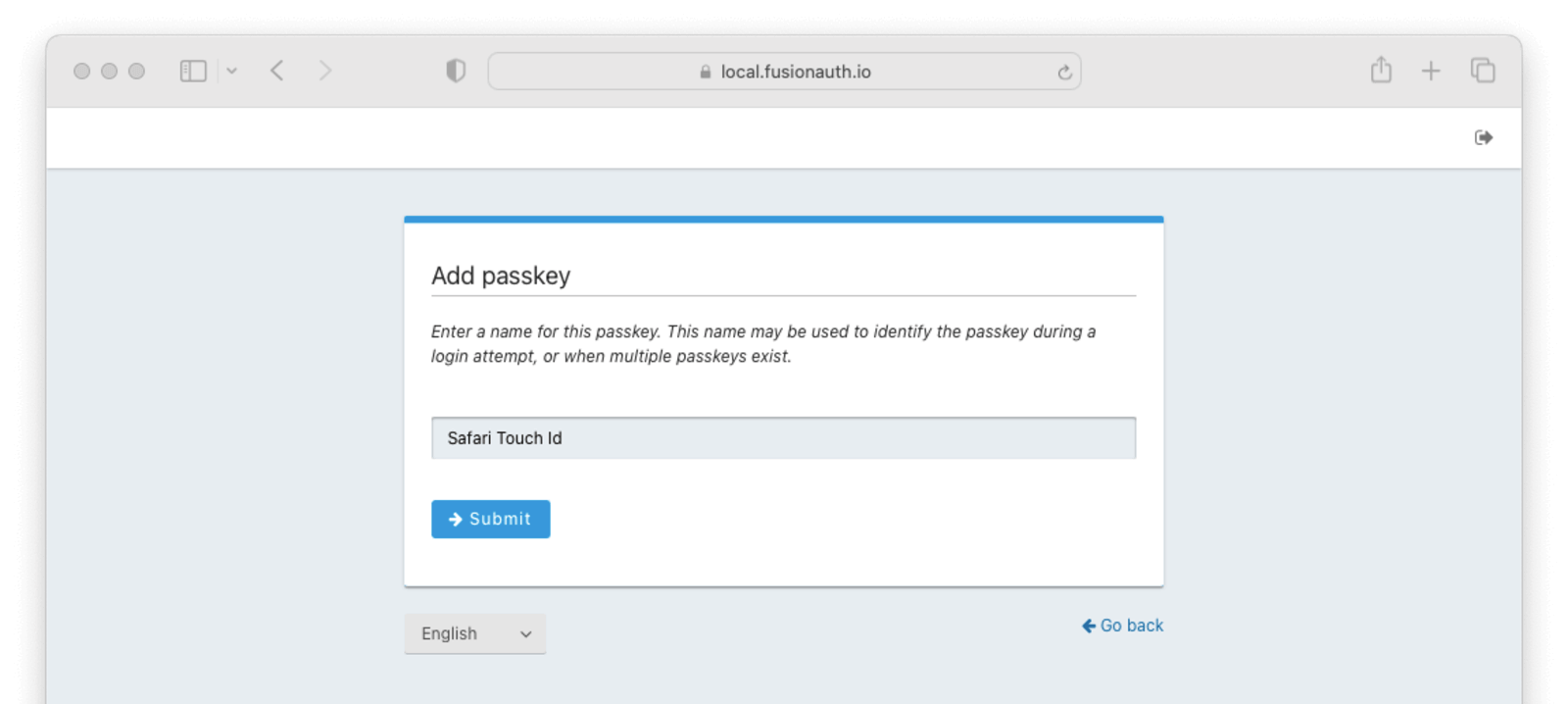 WebAuthn Add Passkey