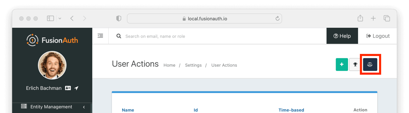 Navigate to User Action Reasons in FusionAuth