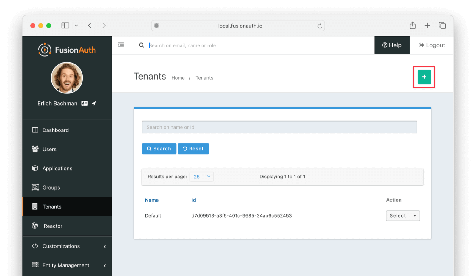 Adding a tenant.