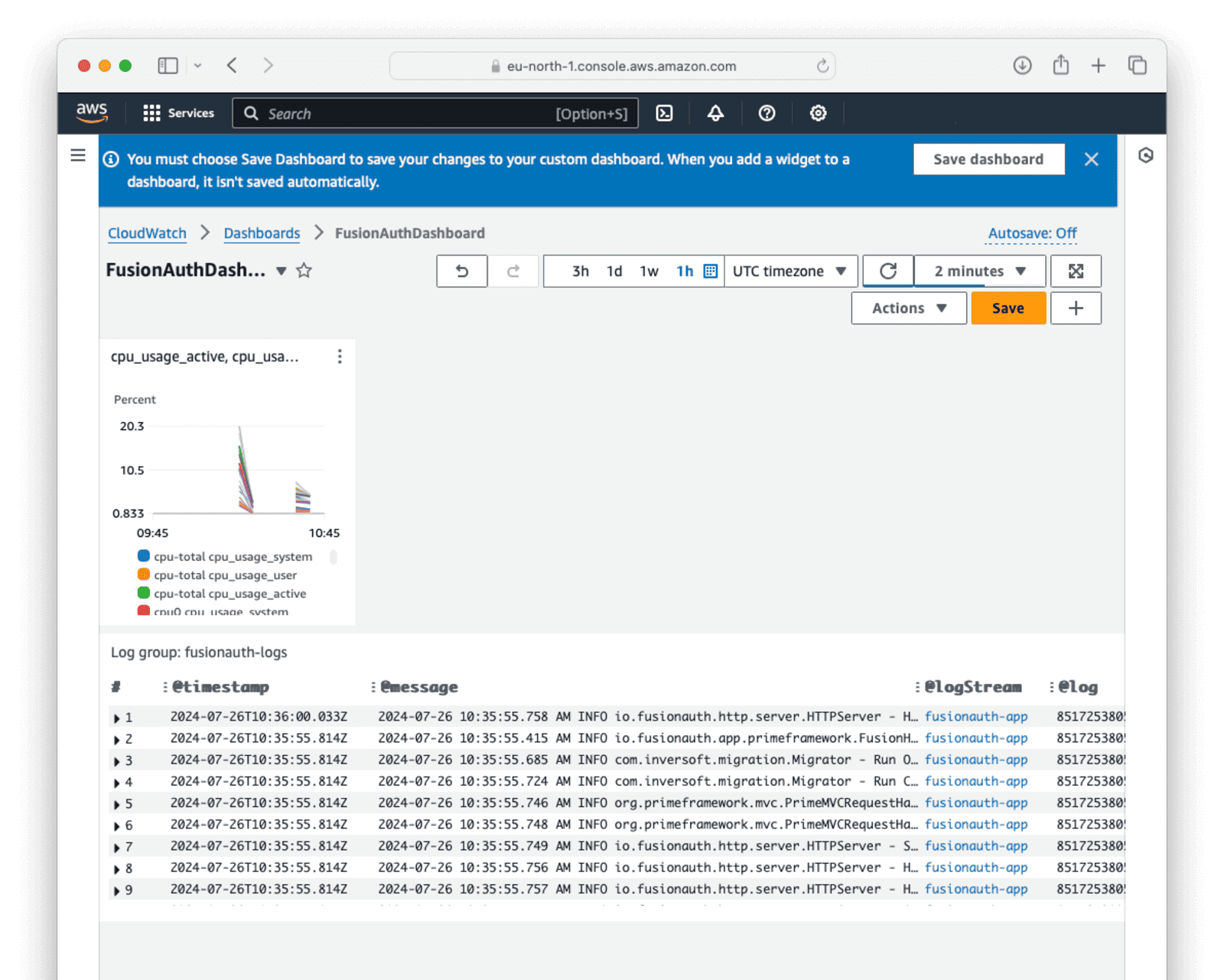 Add A Log Table To The Dashboards