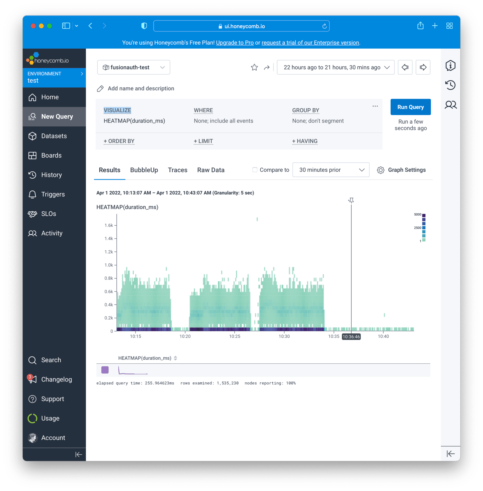 Exploring telemetry using Honeycomb.