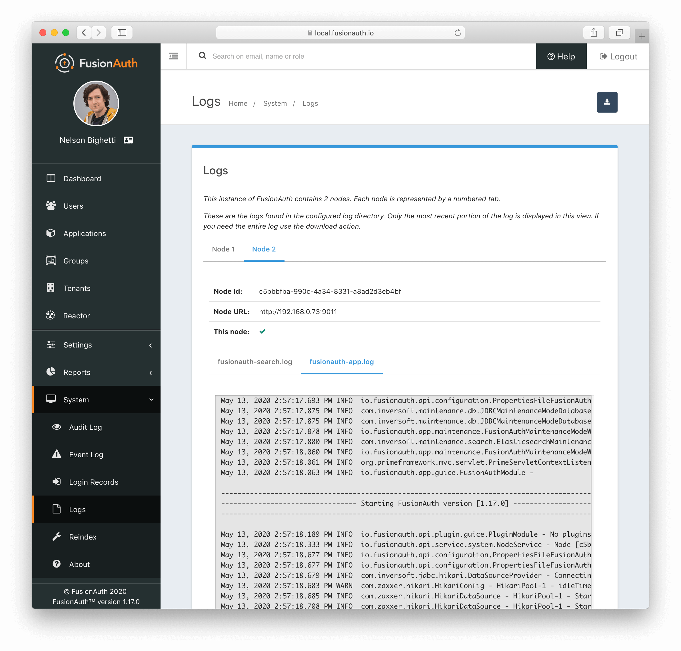 System Logs - Multiple Nodes