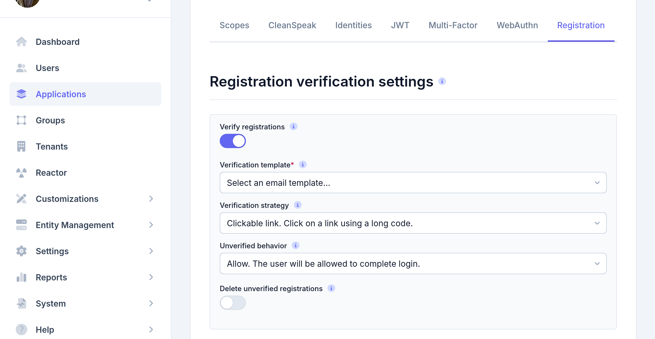 Application Registration