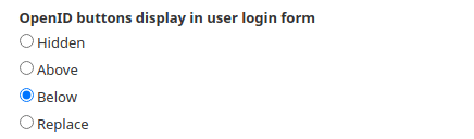 Configure the position of the login buttons.
